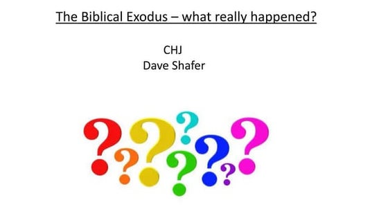 The biblical Exodus - what really happened?