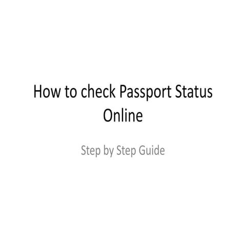 Passport status check