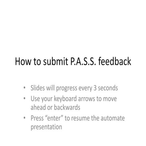 Pass Presentation | PPSX