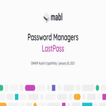 Password Managers - Lastpass