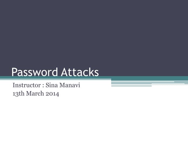 Password Cracking 