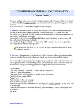 [Computer] hacking for dummies how to learn to hack in easy steps | PDF