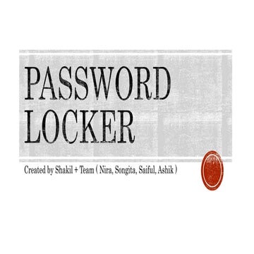 Password locker | PPT