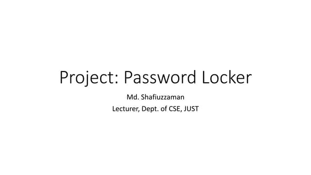Password locker project 