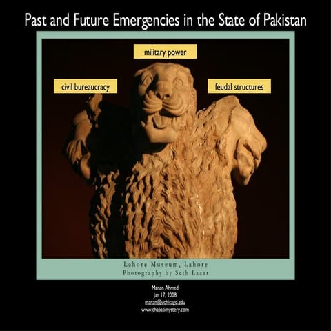 Past and Future Emergencies in the State of Pakistan