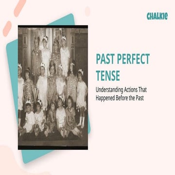 The past perfect tense | PPT