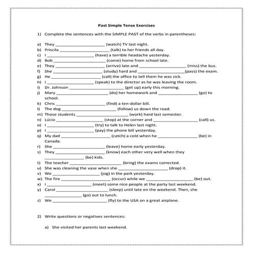 Past simple-tense-exercises 42-13.10.