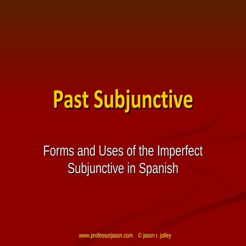 Imperfect or Past Subjunctive in Spanish
