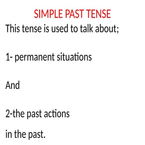 Was were- simple past of verb to be | PPTX