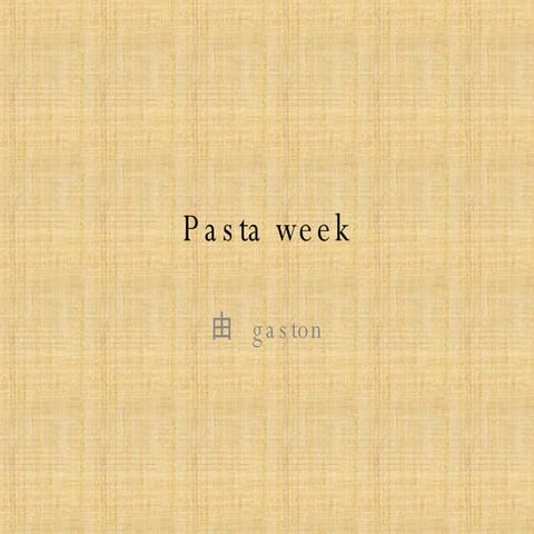 Pasta Week | PPT