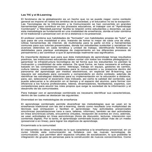 Qué Es B Learning | PPTX