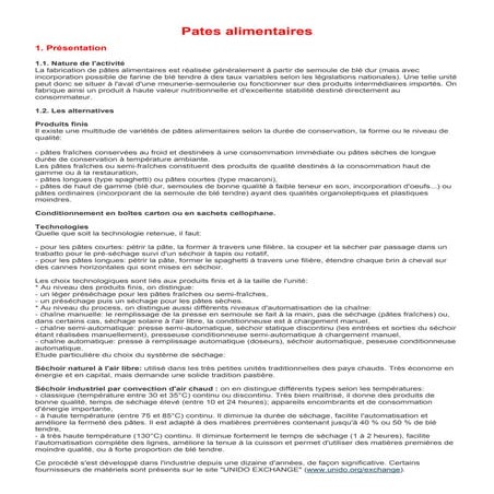 Pasta production | PDF