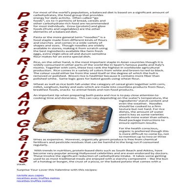 Pasta, rice and grains | DOCX