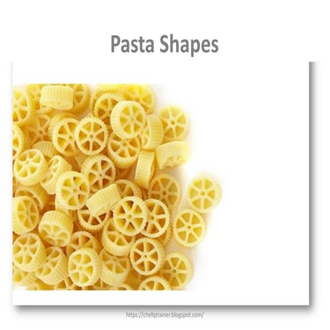 Pasta Shapes Pictures: www.chefqtrainer.blogspot.com