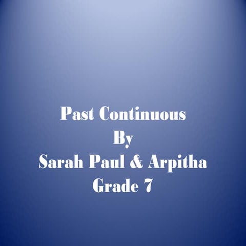 Past continuous1