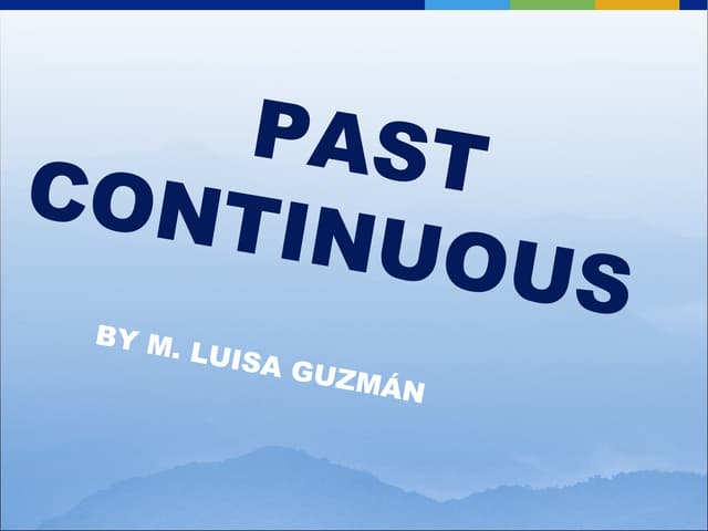Past continuous Iº  ppt