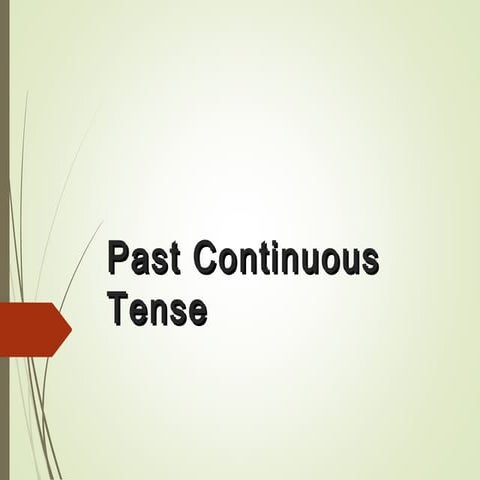 Past continuous (when & while)