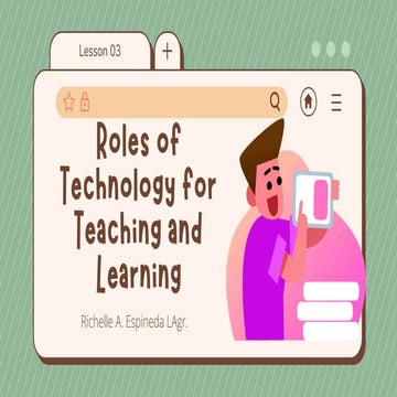 Role of Technology for Teaching and Learning