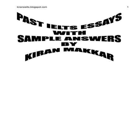 Past ielts essays