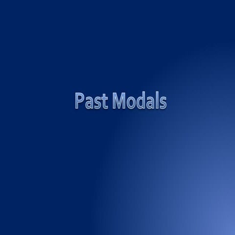 Past modals