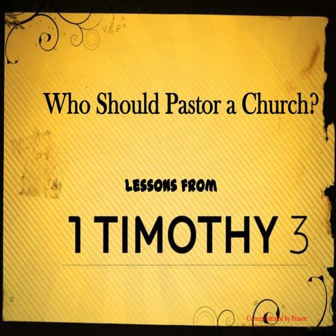 Who Should become a Pastor?