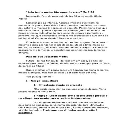 Pastoral dia dos pais