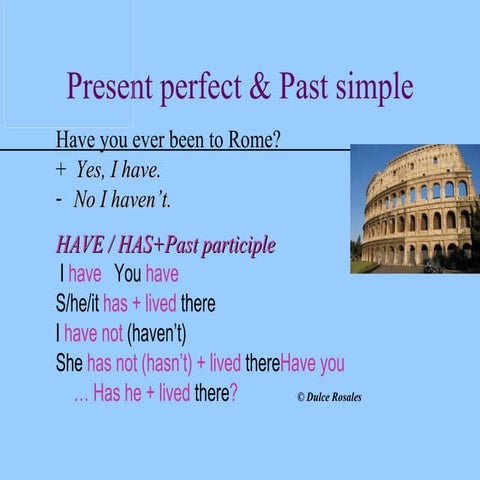 Past p. perfect