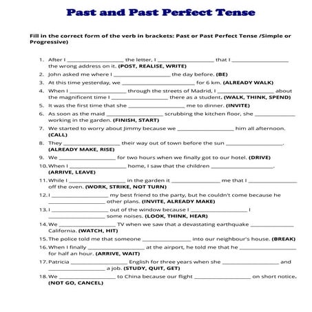 PAST AND PAST PERFECT TENSE.pptx