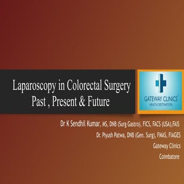 Past present future  -  laparoscopic colorectal surgery