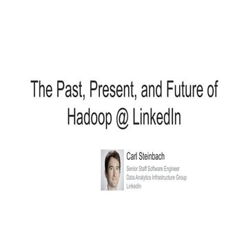The Past, Present, and Future of Hadoop at LinkedIn
