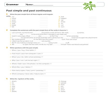 past simple and cont part 1 english workshop