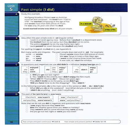 Past simple affirmative explanation (pre intermidiate) | PDF