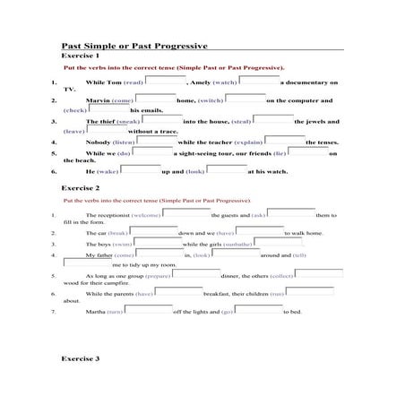 Past simple or past progressive