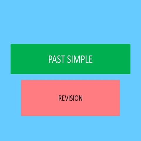 Past simple revision