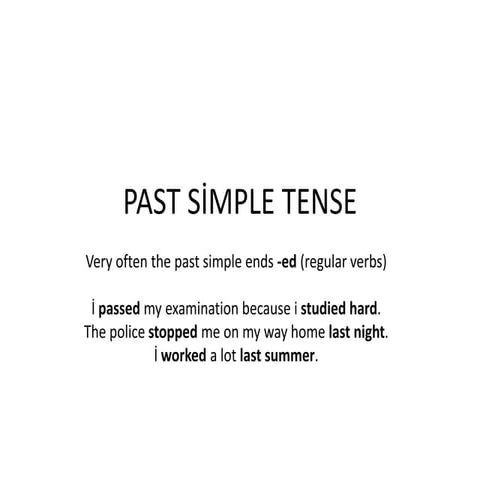 Past si̇mple tense