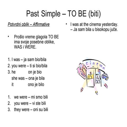 Past simple – to be (biti)