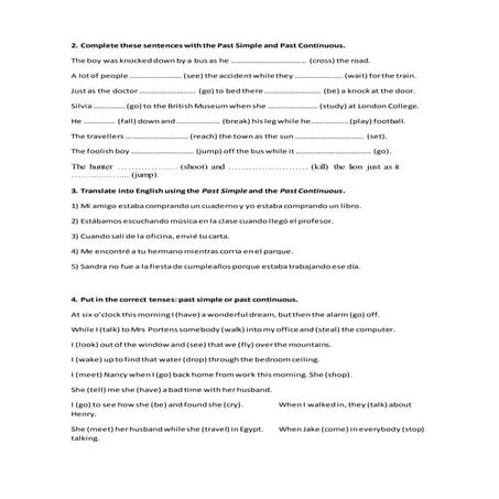 Past simple vs continuous