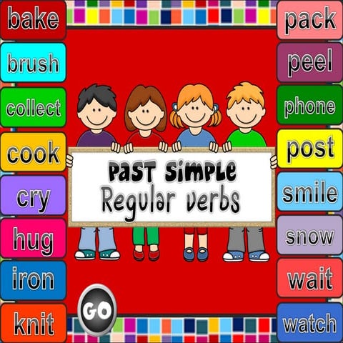 Past simp regular verbs rules and exercise | PPT