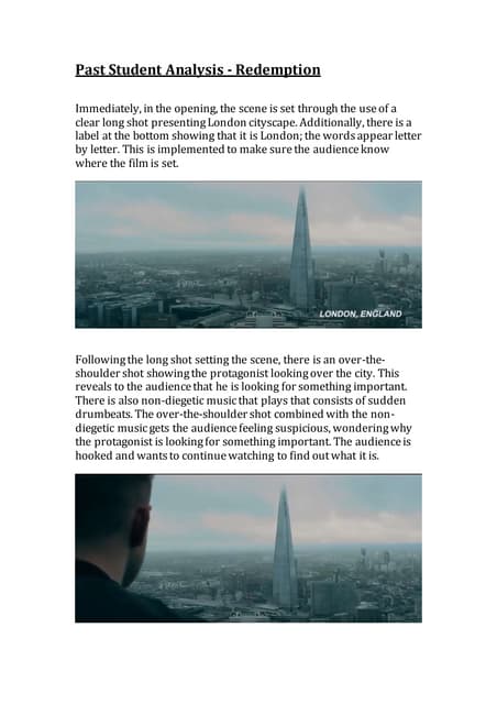Past student work – analysis 2