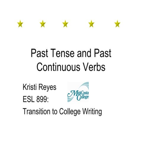Past tenseandpastcontinuousverbs