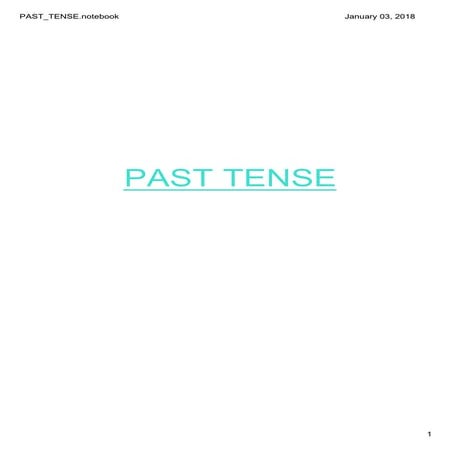 Past tense pdf