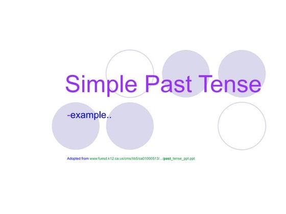 Simple past tense: regular and irregular verbs | PDF