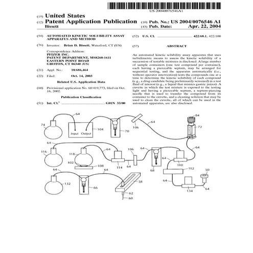 Automated Kinetic Solubility Assay Apparatus and Method