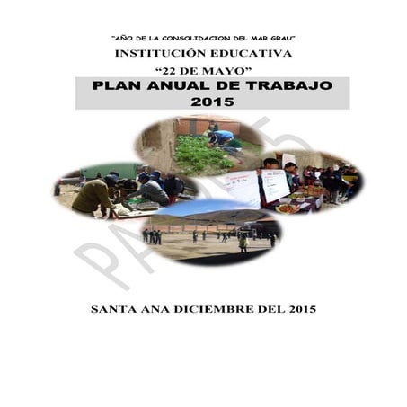 PLAN ANUAL DE TRABAJO PRELIMINAR 2016