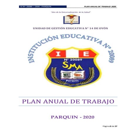 PAT MODELO 2020 - PRIMARIA Y SECUNDARIA