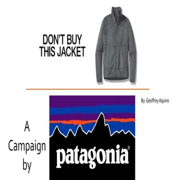 Patagonia - Don't Buy This Jacket