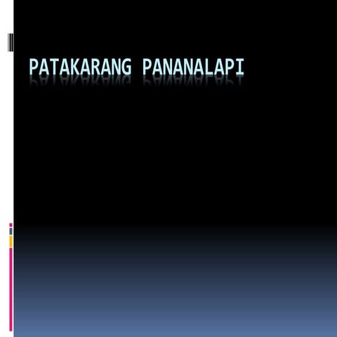 PATAKARANG PANANALAPI