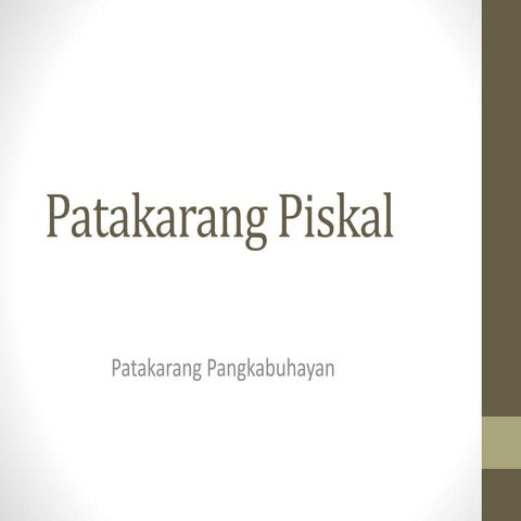 Patakarang piskal