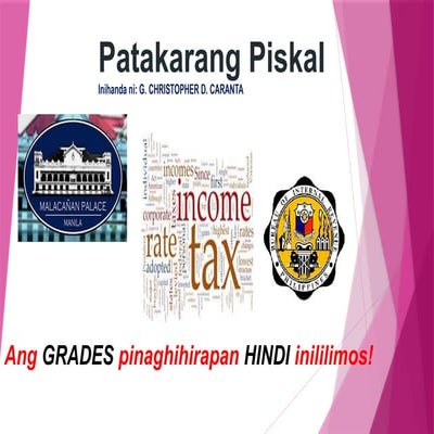 patakarang piskal-one sa bansang pilipinas