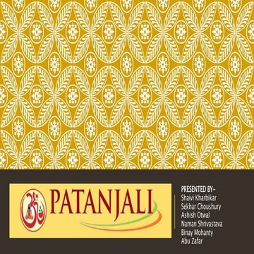Patanjali- The great Indian Company